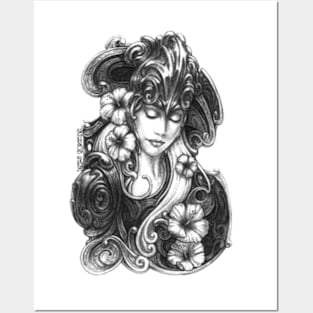 Growth - Art Nouveau Female Portrait Posters and Art